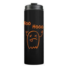 Termo Fantasma de Halloween Boo Hooo Oscuro Monocromo