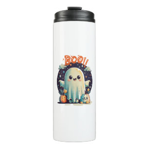 Termo Fantasma divertido de Halloween en la galaxia