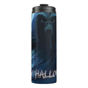 Termo Fantasma negro en un paisaje infernal - Halloween