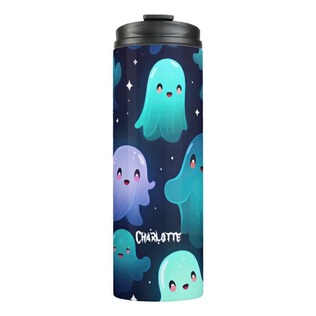 Termo Fantasma Personalizado fantasma de Halloween (Anverso)