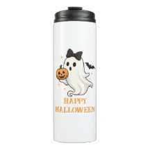 Fantasma suave con barba y calabaza | Halloween