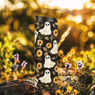 Termo Fantasmas de Gótico de verano y girasoles tembloro