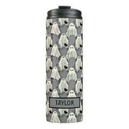 Termo Fantasmas espeluznantes y lápidas Halloween