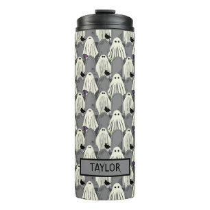 Termo Fantasmas espeluznantes y lápidas Halloween