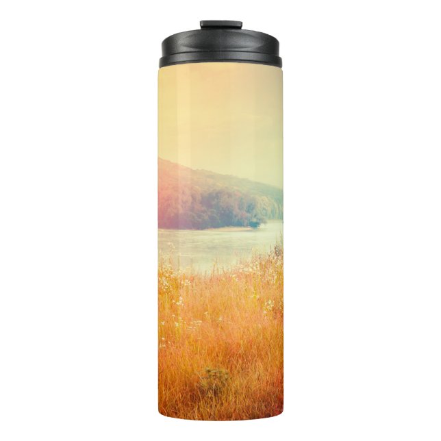 Termo Fantástico río nigroso con hierba fresca en el sol (Anverso)