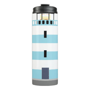 Termo Faro costero Nautical Cute Blue Strike