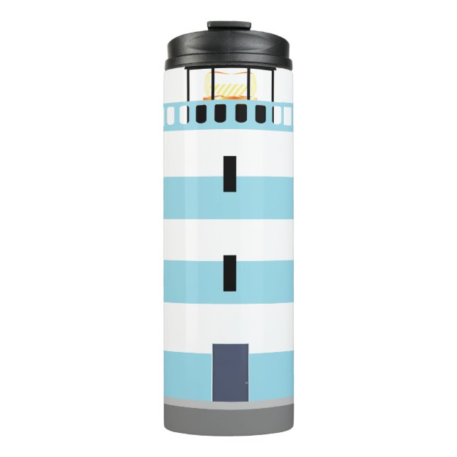 Termo Faro costero Nautical Cute Blue Strike (Anverso)