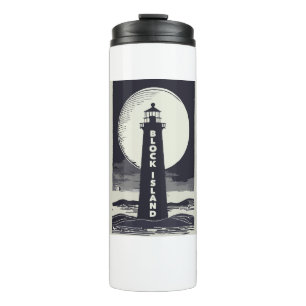 Termo Faro de Block Island Rhode Island Luna