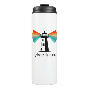 Termo Faro de la Isla Tybee Georgia Arcoíris