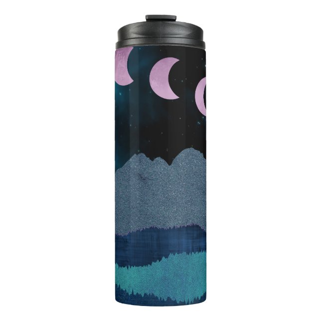 Termo Fases de la Luna Rosa Paisaje (Anverso)