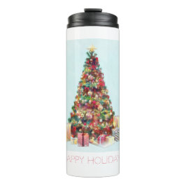 Termo Felices Fiestas. Árbol de Navidad