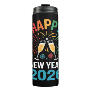 Termo Feliz Año Nuevo 2026 Fiesta Divertida Nochevieja 2
