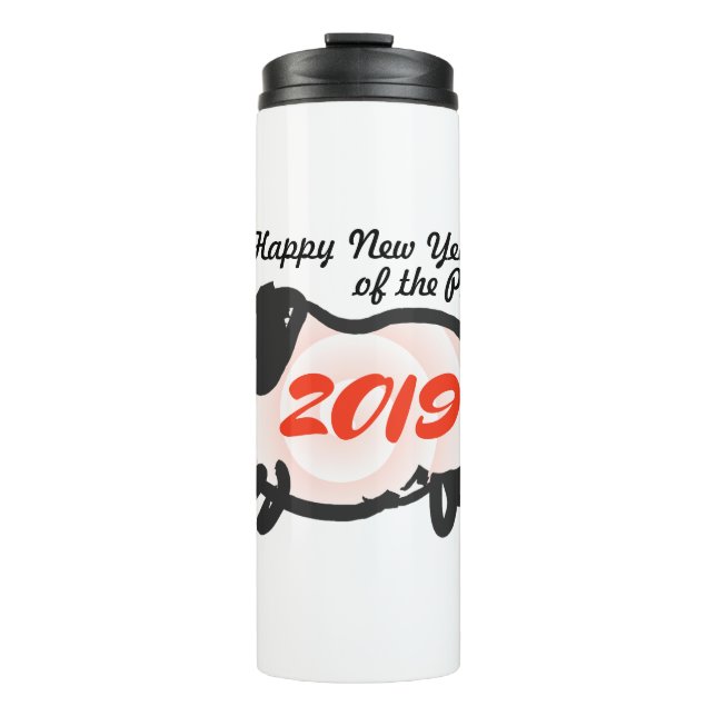 Termo Feliz Año Nuevo Chino del Tumbler Cerdo (Anverso)