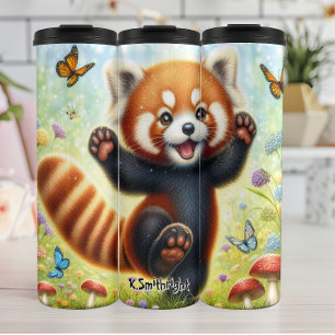 Termo Feliz baile de panda rojo