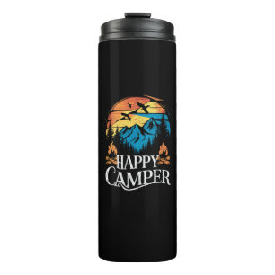 Termo Feliz Campista Retro Vintage Equipo de Camping a J