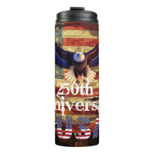 Termo Feliz Cumpleaños 250 Años USA Fuerte
