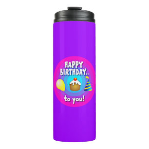 Termo Feliz Cumpleaños Para Usted - Tipografía