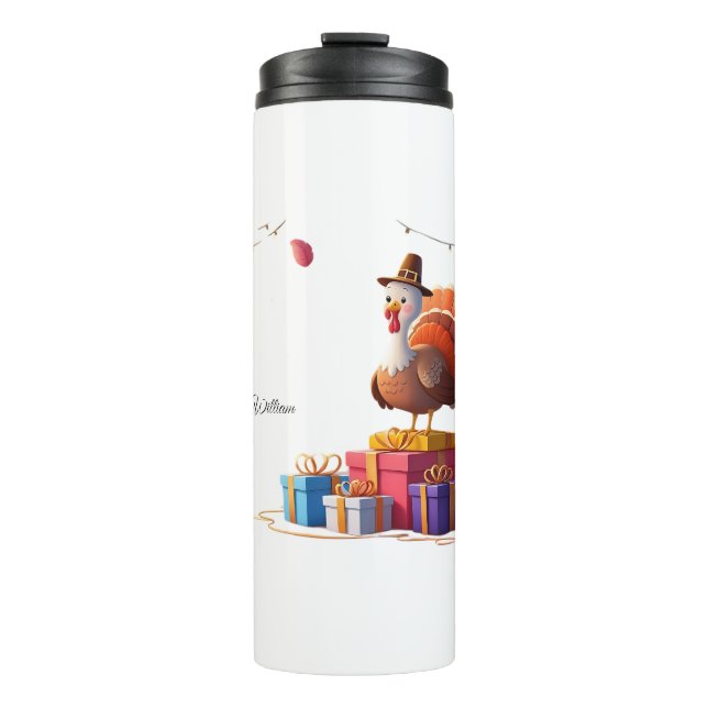 Termo Feliz Día de Acción de Gracias a Turquía Travel (Anverso)