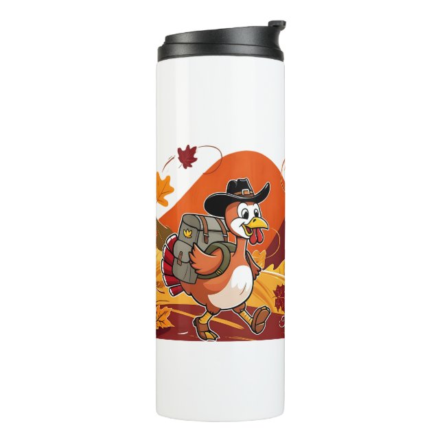 Termo Feliz Día de Acción de Gracias Turquía (Rotado hacia la izquierda)