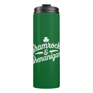 Termo Feliz día de San Patricio Trebol de la suerte y tr