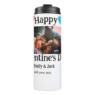 Termo Feliz Día de San Valentín agregar foto de nombre d