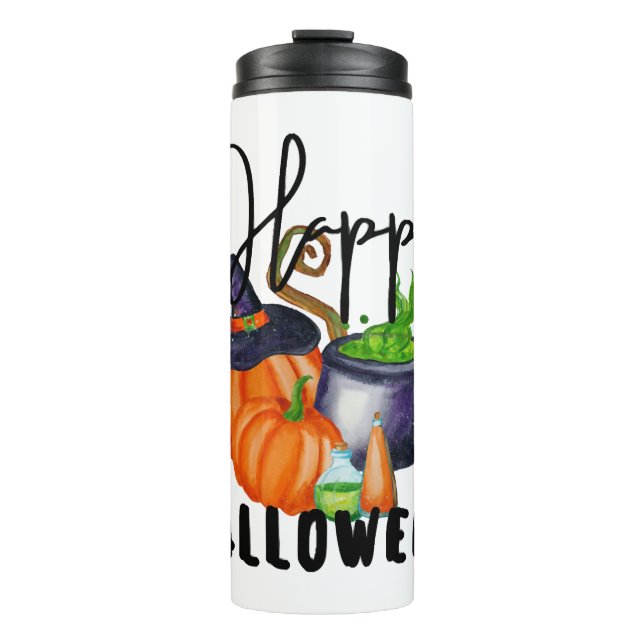 Termo Feliz disfraz de Halloween Decoración (Anverso)