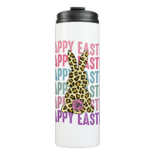 Termo Feliz Easter Leopardo Bunny Groovy Conejo Cute