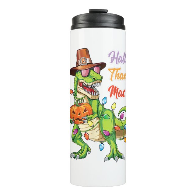 Termo Feliz Hallothanksmas para el Día de Acción de Grac (Anverso)