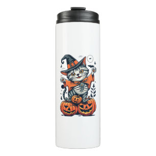 Termo Feliz Halloween Bruja Gato