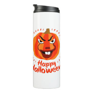 Termo 🎃 Feliz Halloween - Calabaza divertida, asustada 