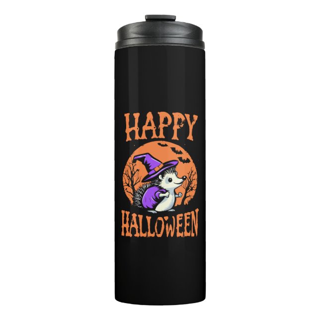 Termo Feliz Halloween Erizo Bruja (Anverso)