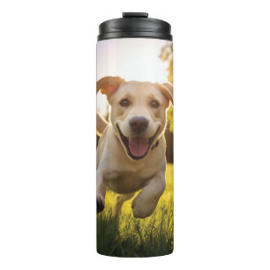 Termo Felíz Labrador Corriendo