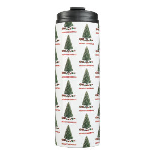 Termo Feliz Navidad. Árbol (diseño 1) con regalos