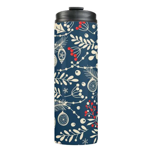 Termo Feliz Navidad, Feliz Año Nuevo patrón ininterrumpi (Anverso)