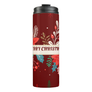 Termo Feliz Navidad Floral