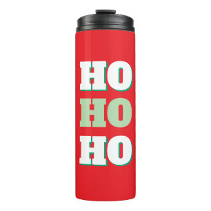 Termo Feliz Navidad HoHoHo Fiesta Llanura Minimalista