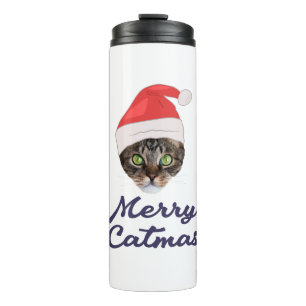Termo Feliz Navidad, Navidades Invitación a Gato Santa h