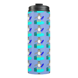 Termo Feliz Navidad Pesca Pingüino Tumbler Termal