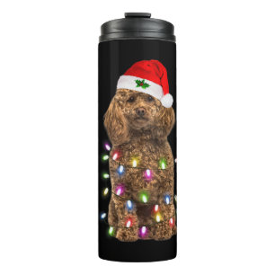 Termo Feliz Navidad Poodle Santa Hat Encendido navidades