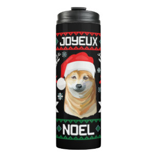 Termo Feliz Navidad Shiba Inu Navidades blandos Perro T 