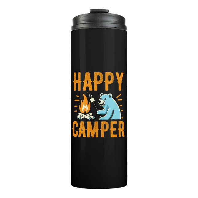 Termo Feliz Oso de Camper - Campi de Campfire para camin (Anverso)