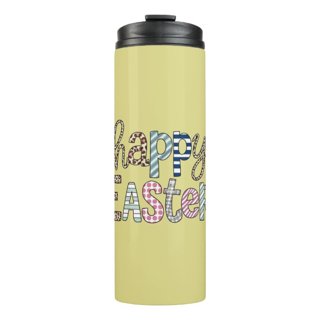 Termo Feliz Pascua Conejo Floral Lindo Primavera Leopard (Anverso)