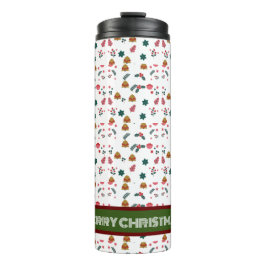 Termo Feliz Patrón de Navidad Elegante