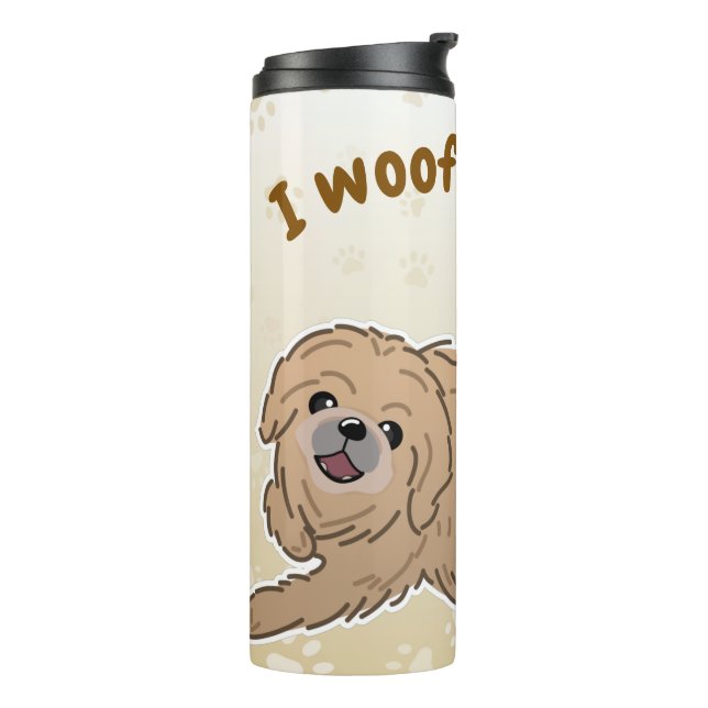 Termo Feliz Perro Pekín, amante de ti (Rotado hacia la izquierda)