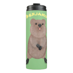 Termo Feliz y lindo diseño de personalizados de quokka