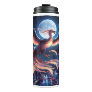 Termo Fênix flamejante Garrafa Térmica