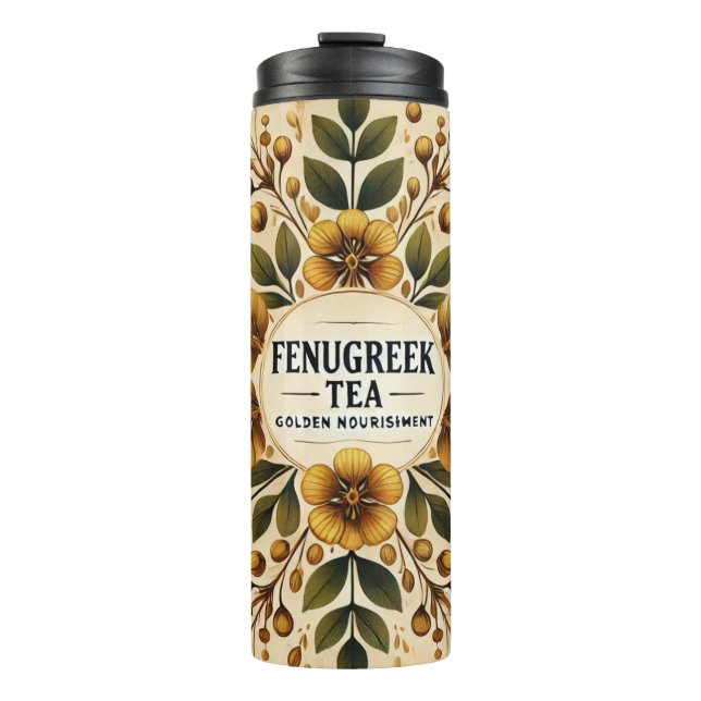 Termo Fenugreek Tea Design AI art (Anverso)