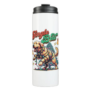 Termo Feriada de los Navidades de Golden Retriever Jingl