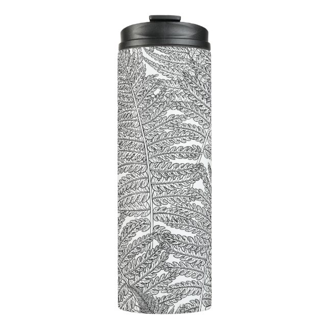 Termo Fern en blanco y negro (Anverso)