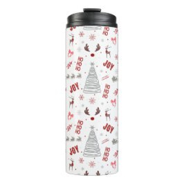 Termo Festive Christmas – Santa, Reindeer & Joy Design